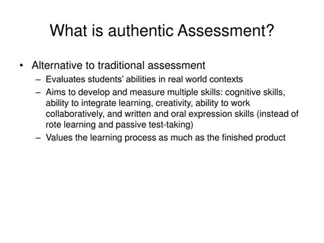 Ppt Authentic Assessment Principles And Methods Powerpoint Presentation