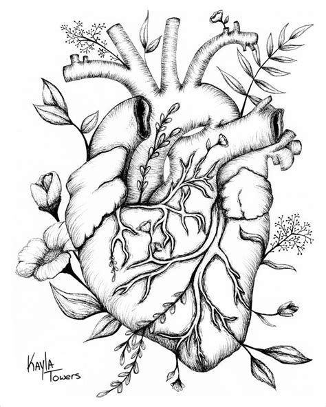 Art Drawings Sketches Pencil Ink Drawing Tattoo Drawings Heart