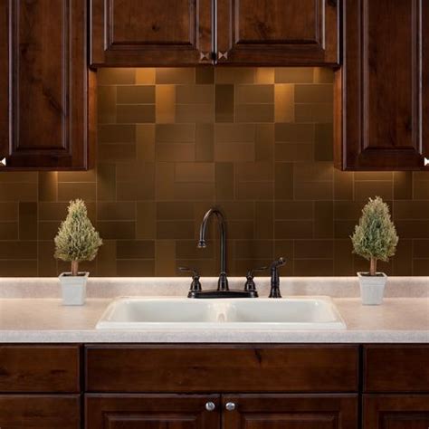 The top countries of supplier is china, from. Aspect™ 3" x 6" Peel and Stick Metal Tile Backsplash in Brushed Bronze Short Grain at Menards®
