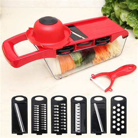 Dropship New 6in1 Mandoline Slicer Vegetable Cutter With Stainless