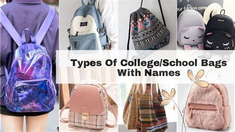 Types Of College School Bags With Namescollege Bags For Girlsbackpack