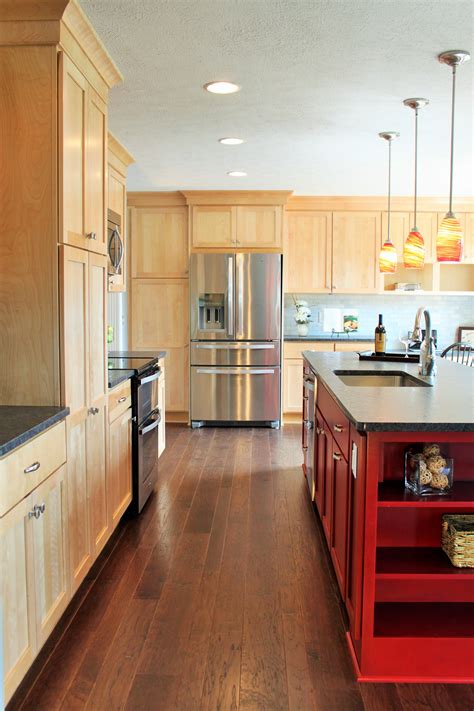 Short of a major addition, remodeling a. Kitchen cabinets include natural birch shaker door, and ...