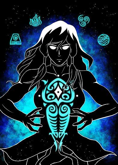 Cosmic Korra And Raava Poster By Silentrebel Redbubble