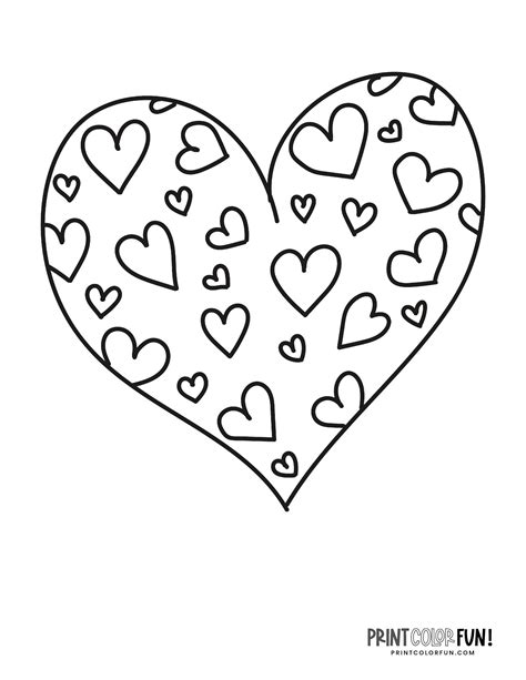 100 Heart Coloring Pages A Huge Collection Of Free Valentines Day
