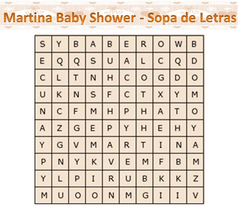 Sopa De Letras Para Baby Shower Para Ni O Imagui