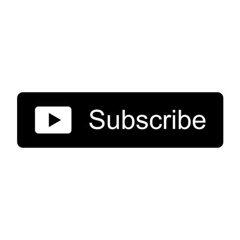 Black And White Youtube Subscribe Button White Background