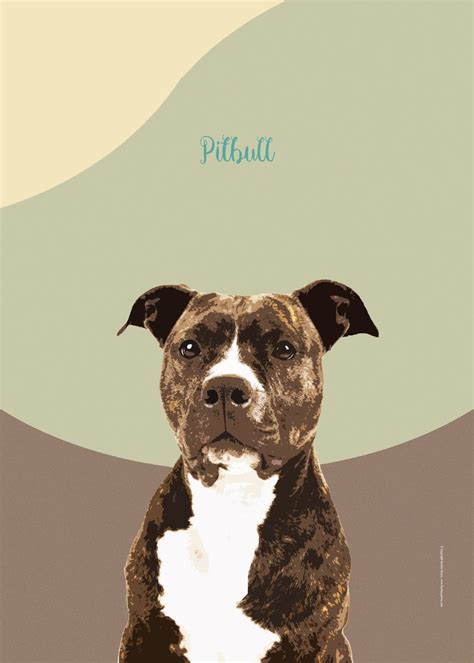 Pitbull Poster By Fanitsa Displate