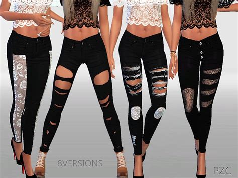 High Quality Ripped Jeans Found In Tsr Category Sims 4