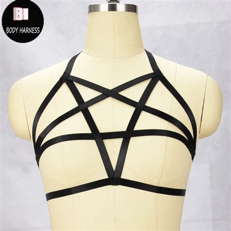 hot women sexy lingerie harness cage elastic bondage strappy tops