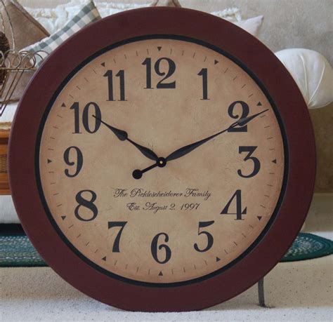 30 Inch Large Wall Clock Antique Style Framed By Bigclockshop