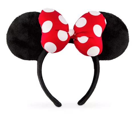 Disney Ears Headband Minnie Mouse Satin Polka Dot Bow