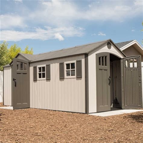 Lifetime Dual Entry Plastic Shed X Ft Heavy Duty Storage