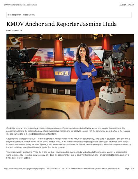 Kmov Anchor And Reporter Jasmine Huda By Kim Gordon Apirion Issuu