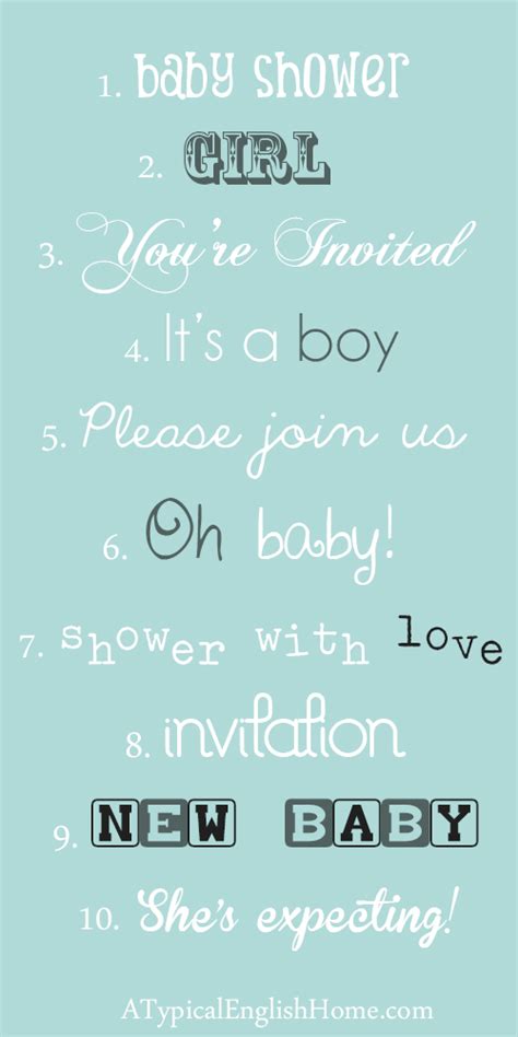 Added by royal88 (1 style). A Typical English Home: Free Fonts for Baby Showers and ...