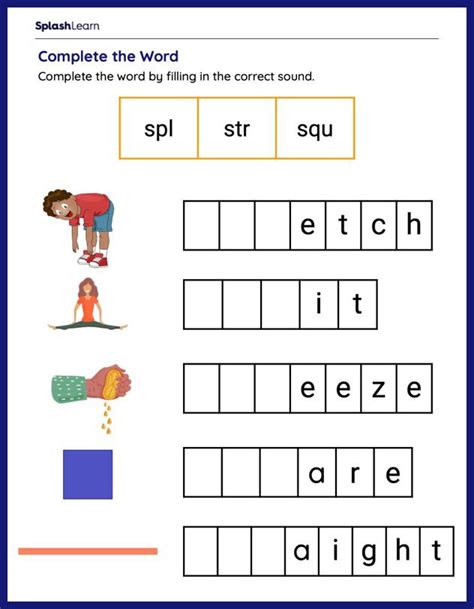 Consonant Blends Worksheets For Kindergarten