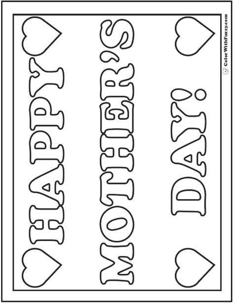 Coloring sheet mother's day cake. 45+ Mothers Day Coloring Pages Printable Digital PDF Downloads