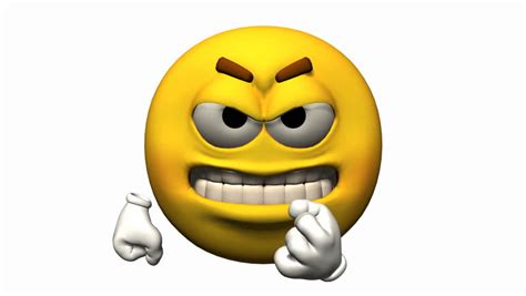 Animated 3d Emoticon Character Expressing Anger On A Transparent