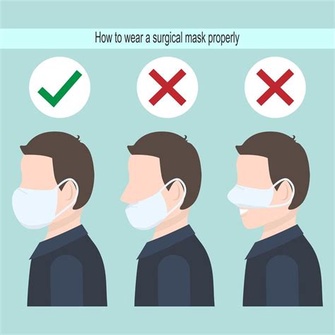 Masks should be worn any time you are traveling on a plane, bus, train, or other form of public transportation traveling into, within, or out of the united states. Proper mask placement infographic - Download Free Vectors ...