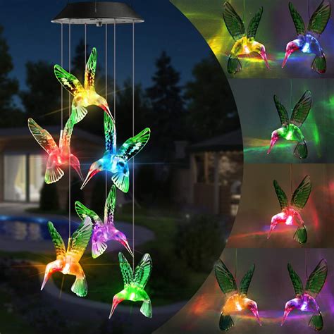 Lyhope Solar String Lights Color Changing Led Mobile Hummingbird Solar