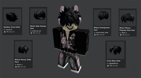 Lqv1rs Hair Combo In 2021 Emo Boy Hair Roblox Emo Fits