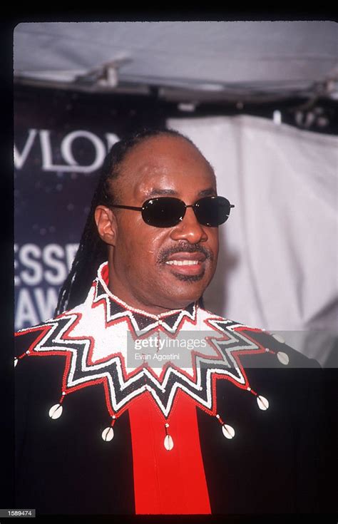Singer Stevie Wonder Poses For A Picture At The Essence Awards April