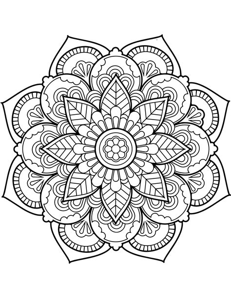 Mandala Coloring Pages With Thick Lines Coloring Pages