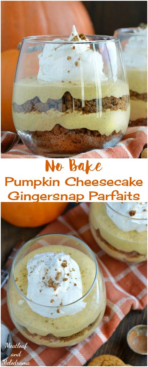 Easy No Bake Pumpkin Cheesecake Gingersnap Parfaits