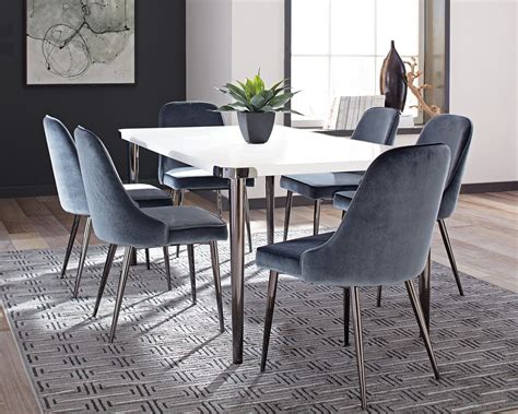 ✅ browse our daily deals for even more savings! Riverbank White and Chrome Dining Room Set By Scott Living from Coaster | Coleman Furniture