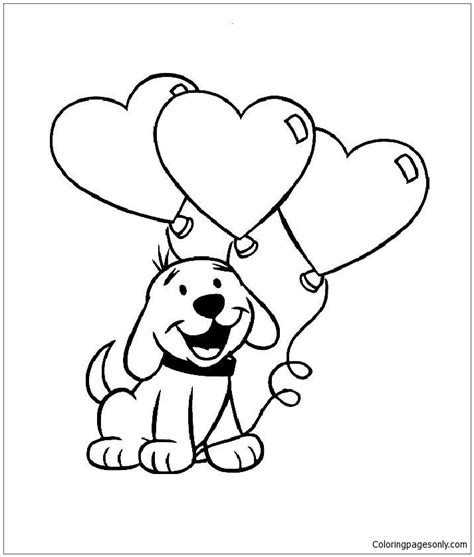 Free printable cute puppy 5 coloring page for kids of all ages. Cute Puppy with Heart Coloring Page - Free Coloring Pages ...