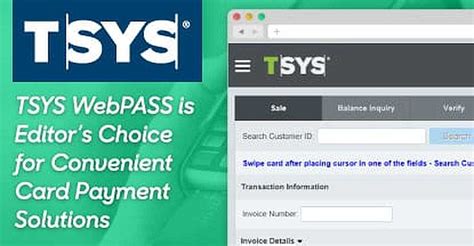 Check spelling or type a new query. Process Payments Anywhere: TSYS earns our Editor's Choice Award™ for Its WebPASS Virtual ...