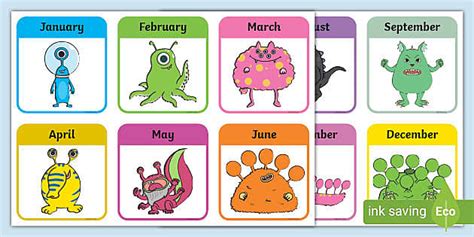 Monster Months Of The Year Snap Game Teacher Made Twinkl