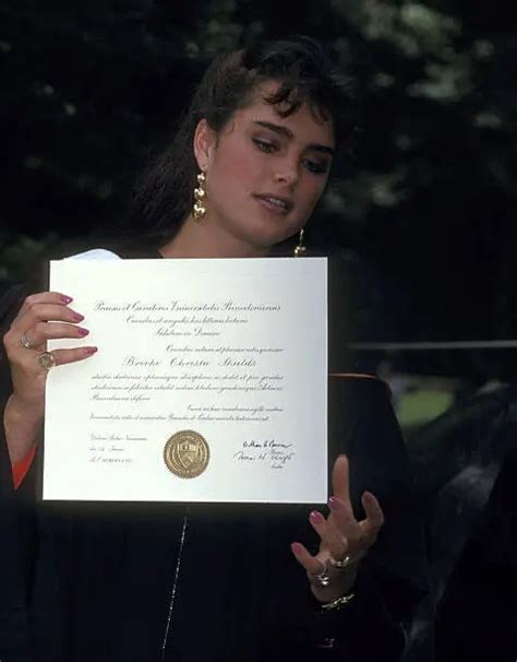 Brooke Shields Attends Princeton University Graduation Ceremony 1987