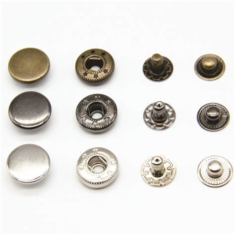 15mm 50pcsbag Metal Clasp Snap Buttons For Clothing Jacket Fasteners Sewing Leather Craft