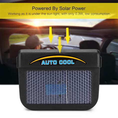 Car Summer Solar Powered Auto Window Fan Air Vent Ventilation Fan Air
