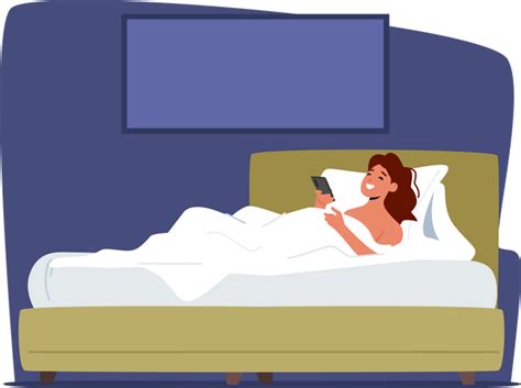 Best Premium Woman Sleeping While Lying On Bed Illustration Download In Png And Vector Format