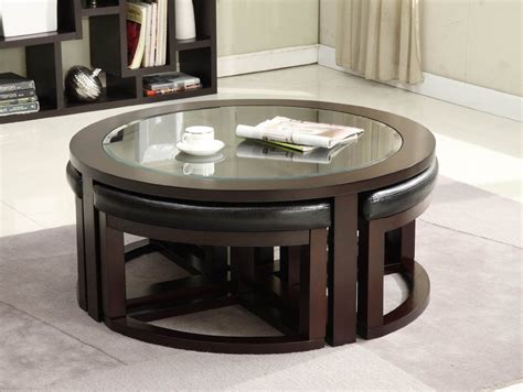 Round Coffee Table With Stools Foter