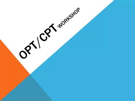 Ppt Optcpt Workshop Powerpoint Presentation Free Download Id1558353
