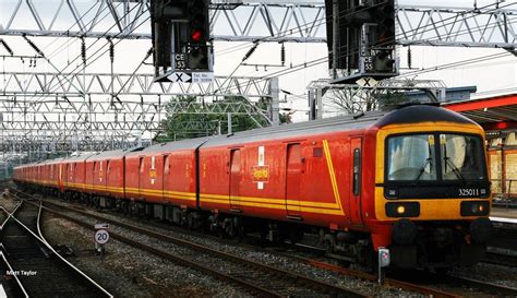 Db Cargo Royal Mail Class 325 Emus With 325011 At The Rear Train Uk