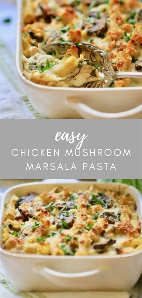 If cooking chicken marsala for a party, transfer chicken to a plate and rest in a 200 degree oven as you prepare the rest of the dish. Chicken and mushroom pasta | Easy chicken dinner recipes ...