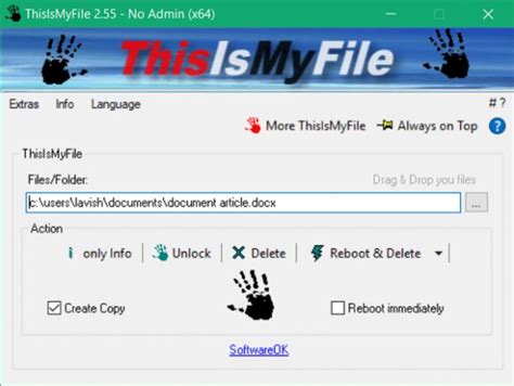 Unblock Or Delete Locked Or Protected Files On Windows Using