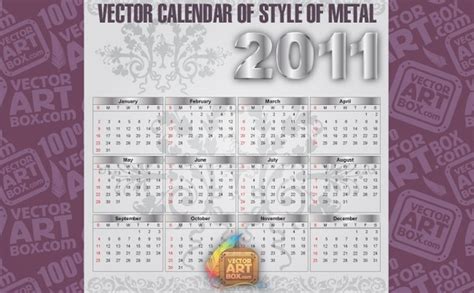 Metal Vector Calendar Free Vector In Adobe Illustrator Ai Ai
