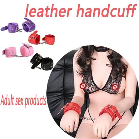 Buy Sexy Adjustable Pu Leather Plush Handcuffs Ankle Cuff Restraints Bdsm Bondage Sex Toy