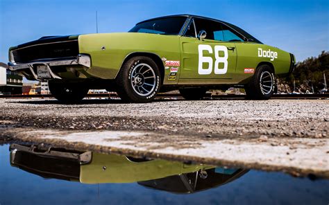 dodge, Charger, Green, Speed, Old, Classic, Motors Wallpapers HD ...