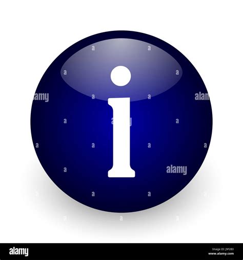 Information Blue Glossy Ball Web Icon On White Background Round 3d