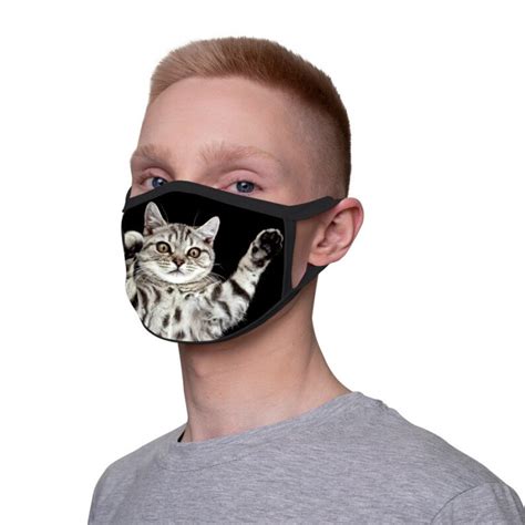 Funny Cat Face Mask Reusable Washable Cool Design Very Etsy