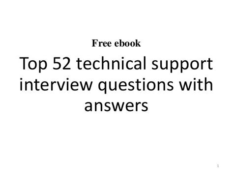 Top 10 Technical Support Interview Questions And Answers