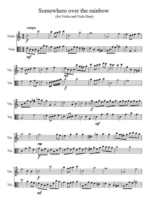 The free somewhere over the rainbow piano sheet music is simply music for the soul. 87 best Viola sheet music images on Pinterest | Viola sheet music, Sheet music and Music