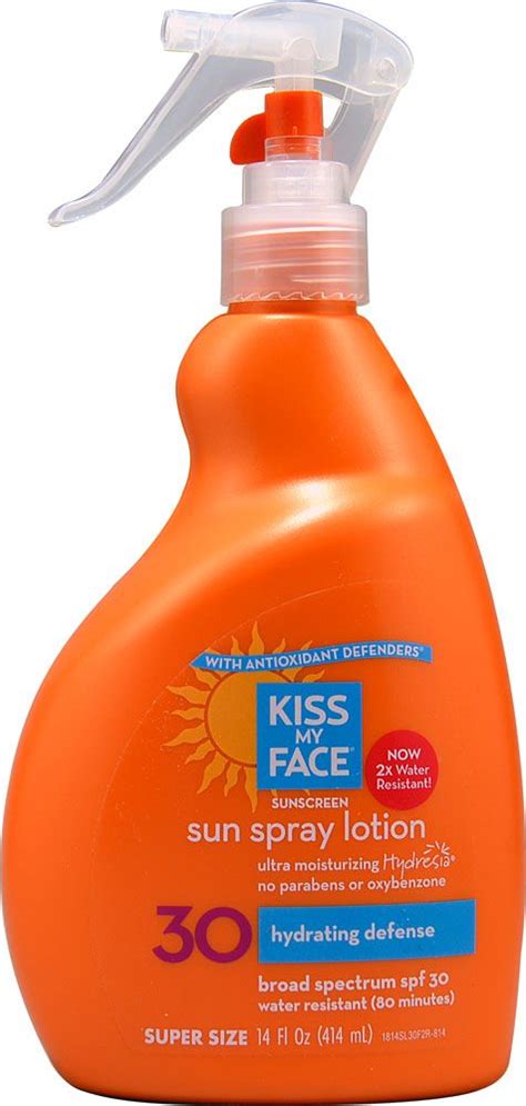 Kiss My Face Sunscreen Sun Spray Lotion SPF Fl Oz Spray Lotion Face Sunscreen Sunscreen