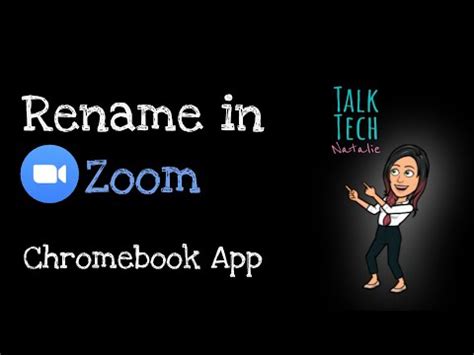 As simple and convenient as zoom is, there is one particular feature that was a bit of a frustration for me. Rename in Zoom - Chromebook App - YouTube