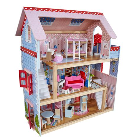 Kidkraft Chelsea Doll Cottage Wooden Dollhouse With 16 Accessories For